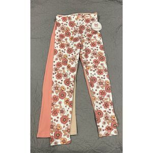 Emma & Elsa Girls 14 Legging 3 Piece Bundle Pink Floral New